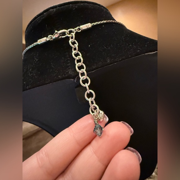 Brighton Cannes Blue Crystal Heart & Faux-Pearl Dangle Bead Necklace - Picture 7 of 7